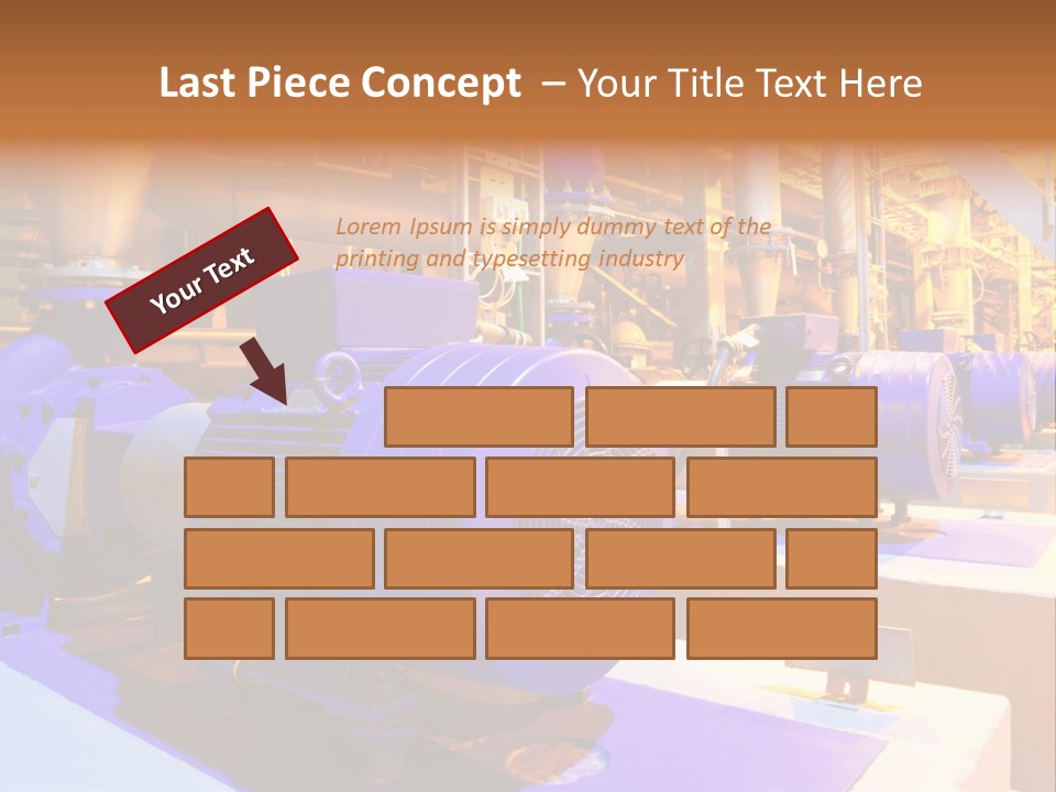 A Large Industrial Power Plant With Blue Pipes PowerPoint Template