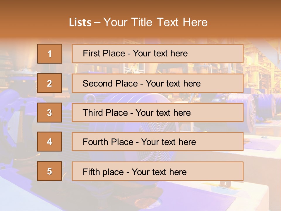 A Large Industrial Power Plant With Blue Pipes PowerPoint Template