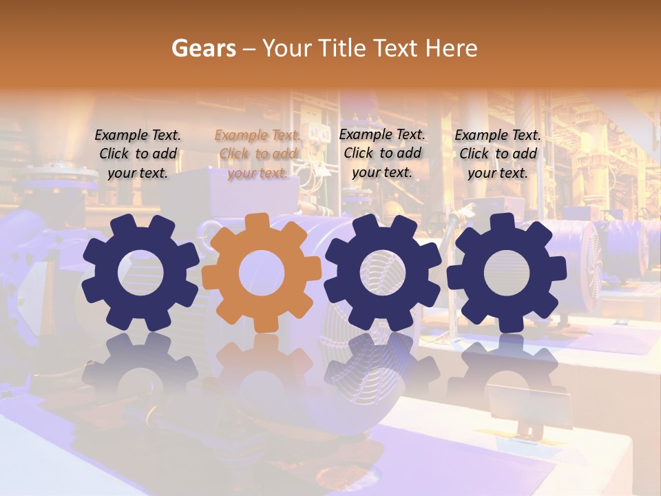 A Large Industrial Power Plant With Blue Pipes PowerPoint Template