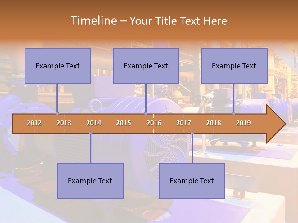 A Large Industrial Power Plant With Blue Pipes PowerPoint Template