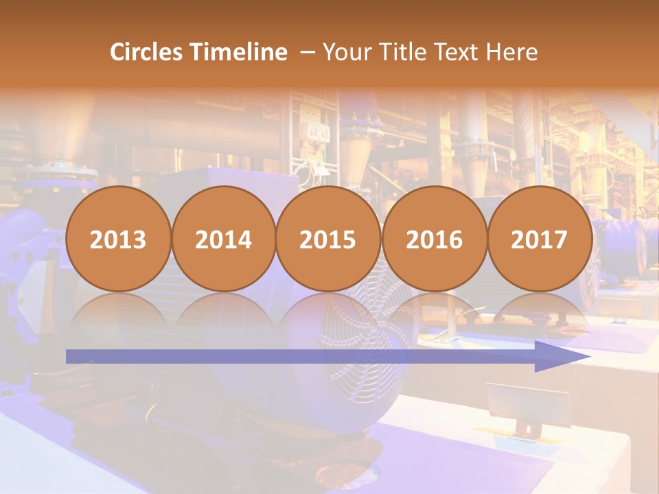 A Large Industrial Power Plant With Blue Pipes PowerPoint Template