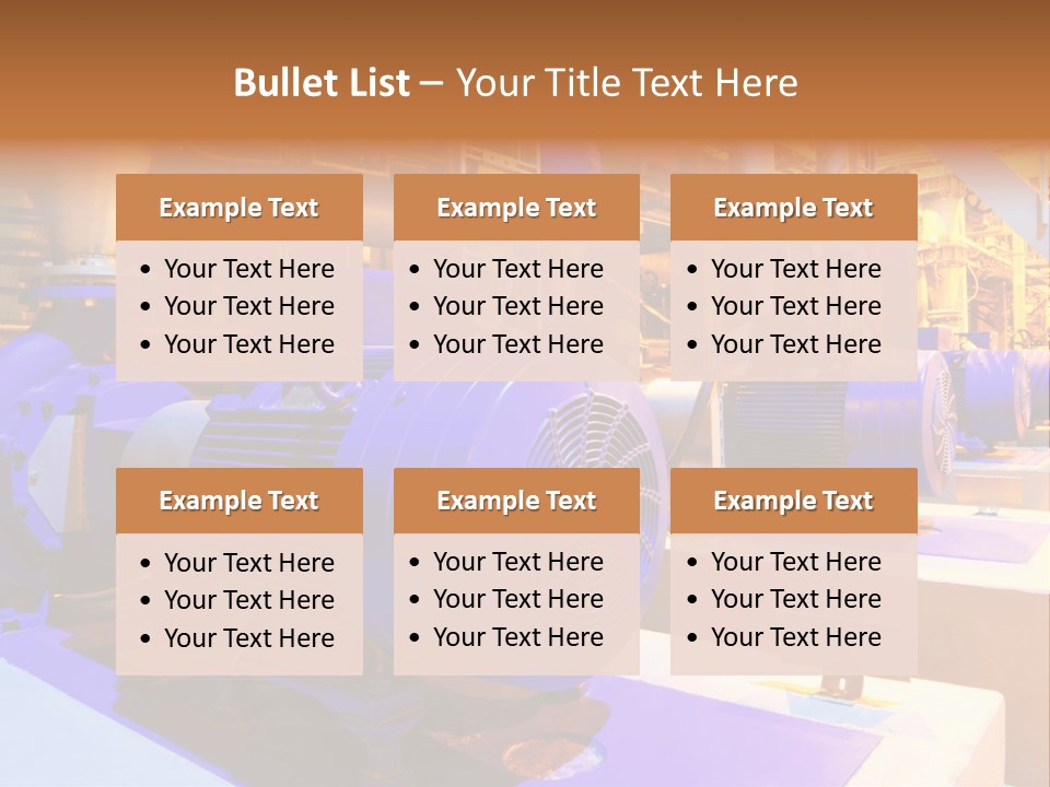 A Large Industrial Power Plant With Blue Pipes PowerPoint Template