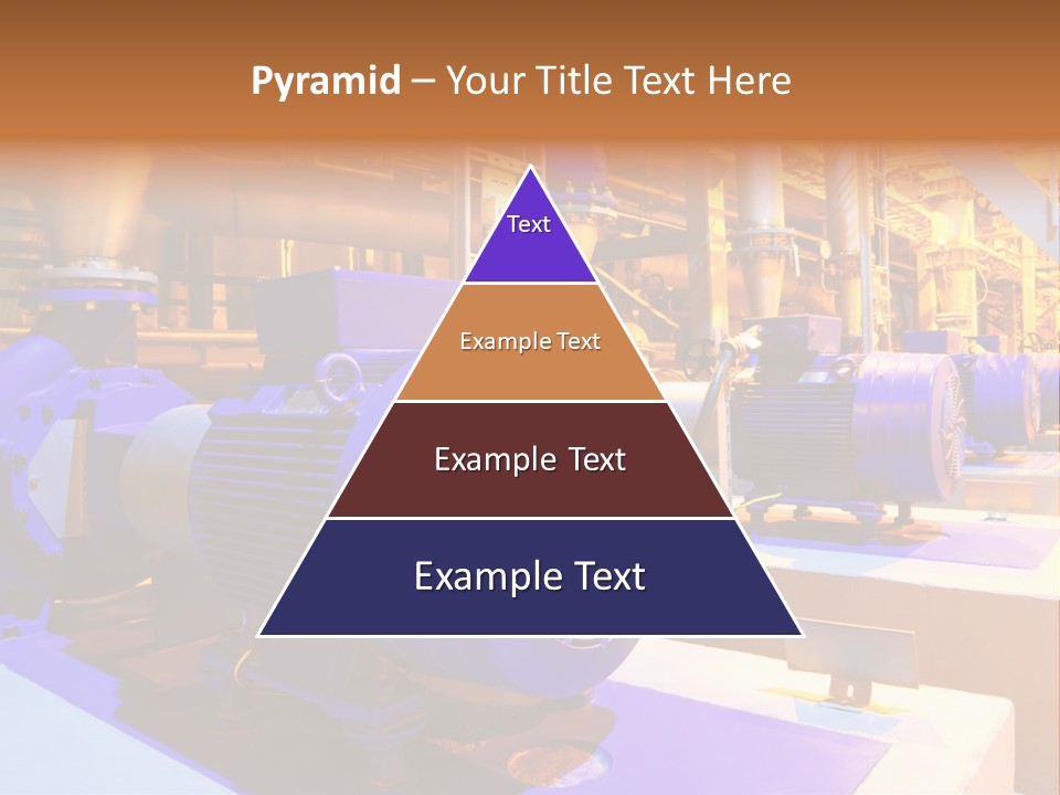 A Large Industrial Power Plant With Blue Pipes PowerPoint Template