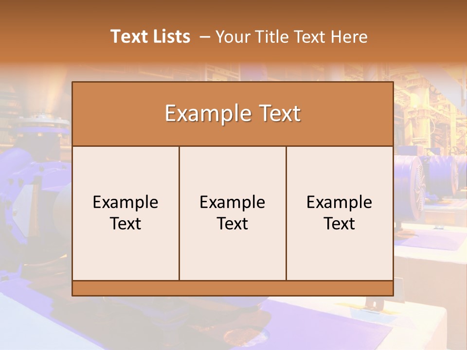 A Large Industrial Power Plant With Blue Pipes PowerPoint Template
