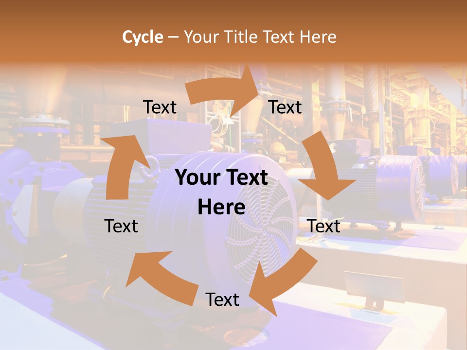 A Large Industrial Power Plant With Blue Pipes PowerPoint Template