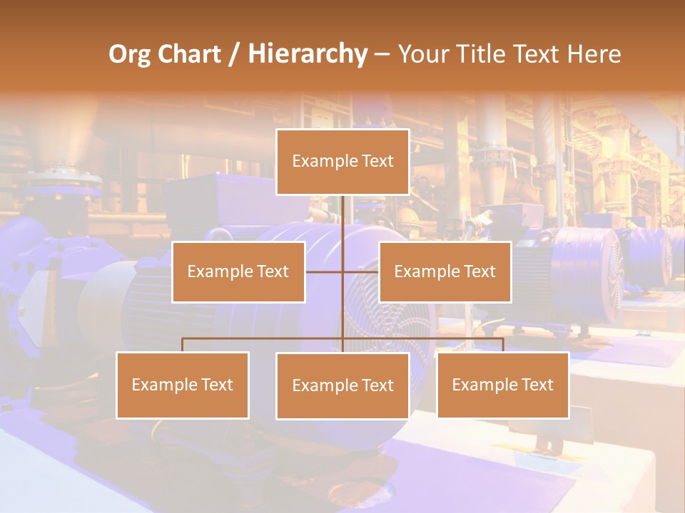 A Large Industrial Power Plant With Blue Pipes PowerPoint Template