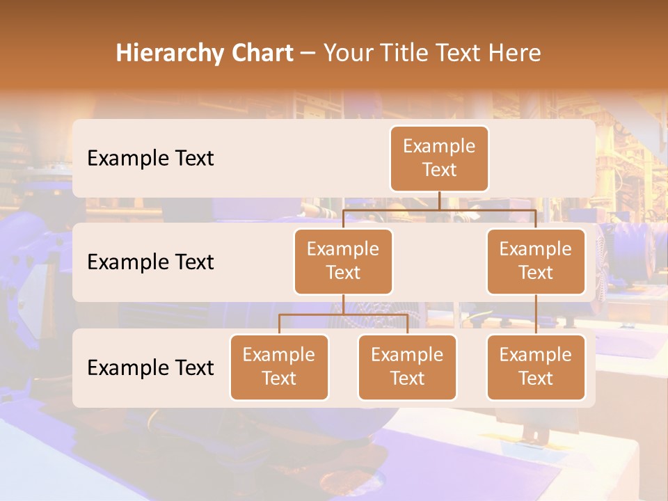 A Large Industrial Power Plant With Blue Pipes PowerPoint Template
