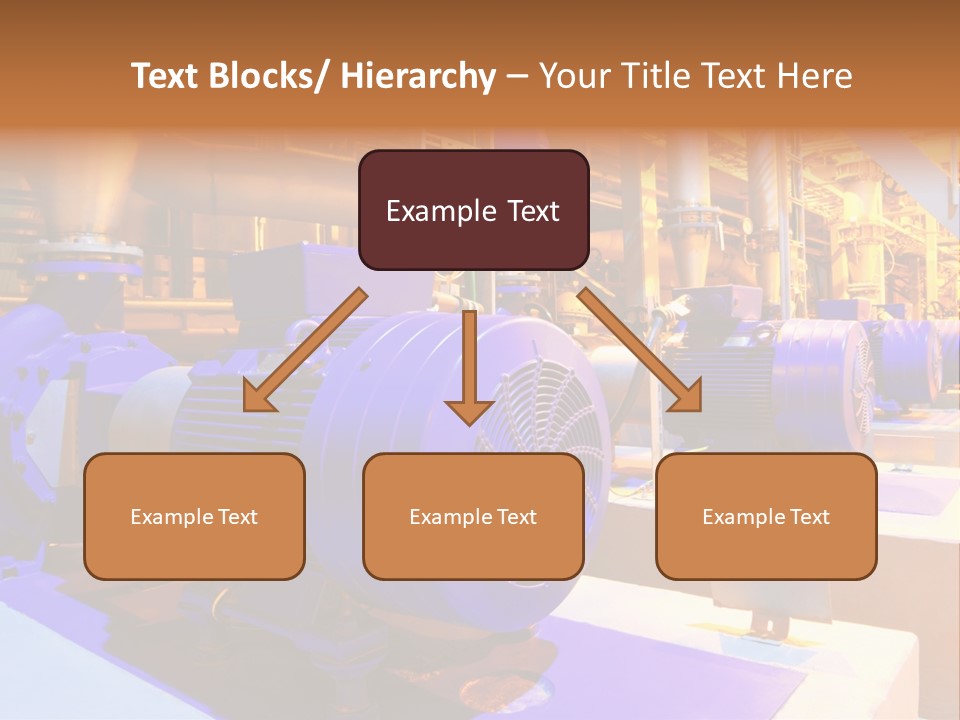 A Large Industrial Power Plant With Blue Pipes PowerPoint Template