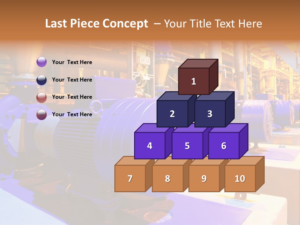 A Large Industrial Power Plant With Blue Pipes PowerPoint Template