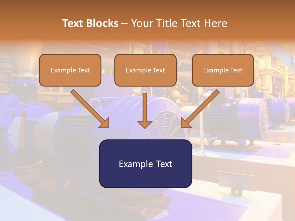 A Large Industrial Power Plant With Blue Pipes PowerPoint Template
