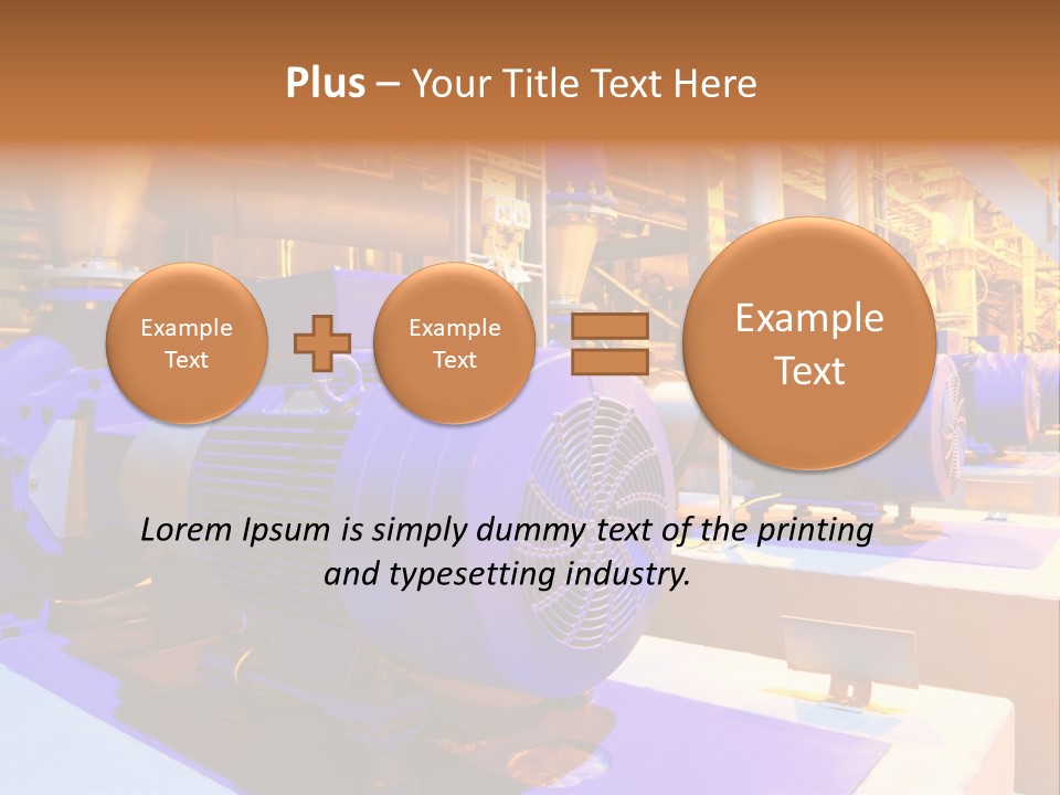 A Large Industrial Power Plant With Blue Pipes PowerPoint Template