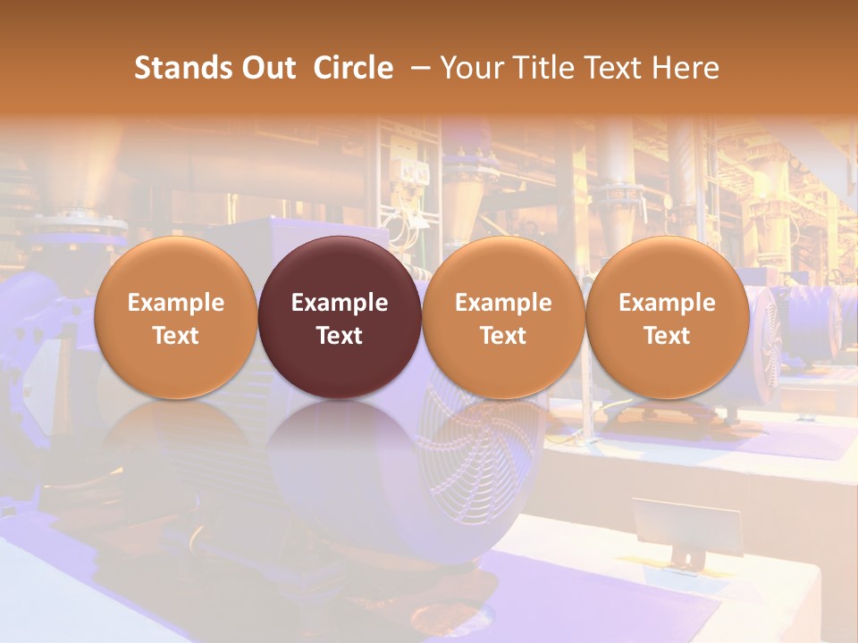 A Large Industrial Power Plant With Blue Pipes PowerPoint Template