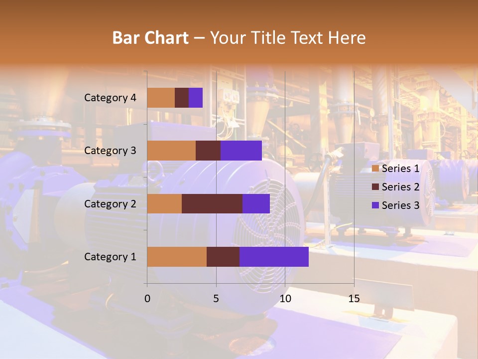 A Large Industrial Power Plant With Blue Pipes PowerPoint Template