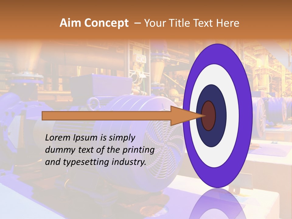 A Large Industrial Power Plant With Blue Pipes PowerPoint Template