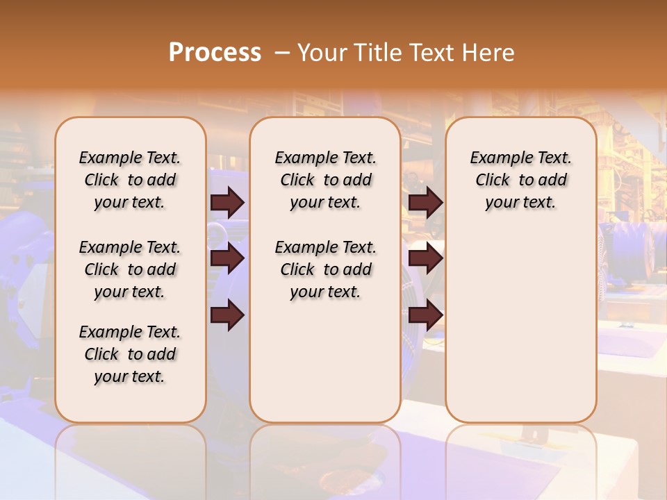 A Large Industrial Power Plant With Blue Pipes PowerPoint Template