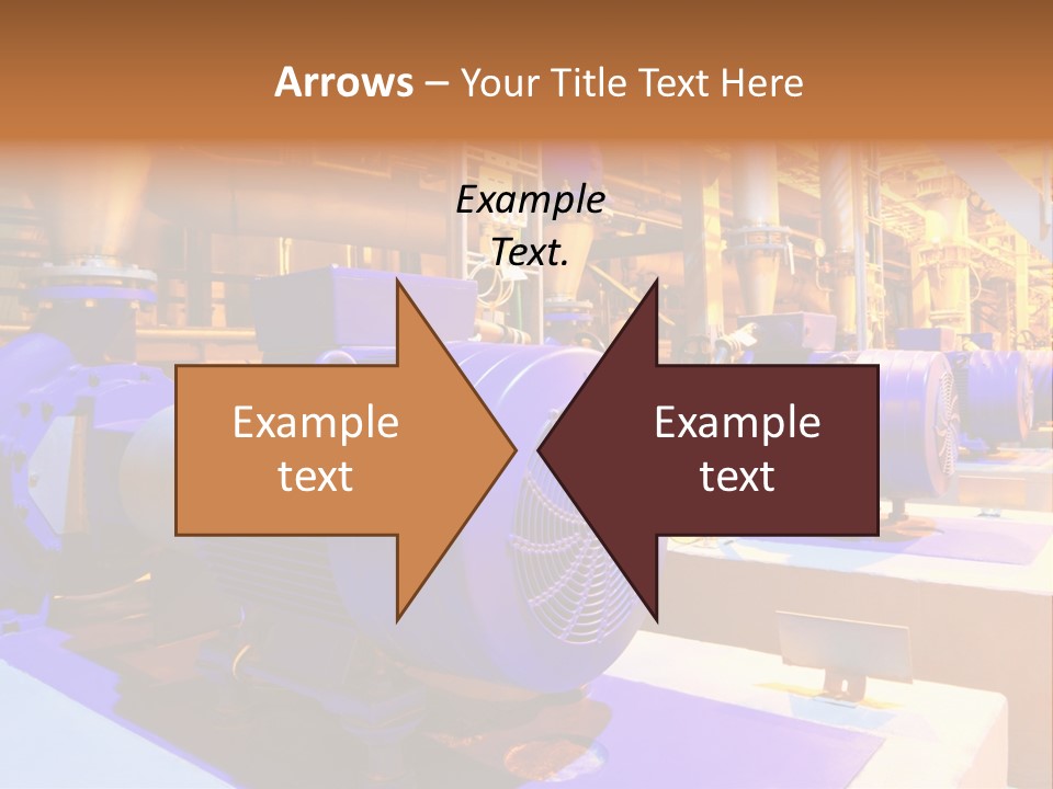 A Large Industrial Power Plant With Blue Pipes PowerPoint Template