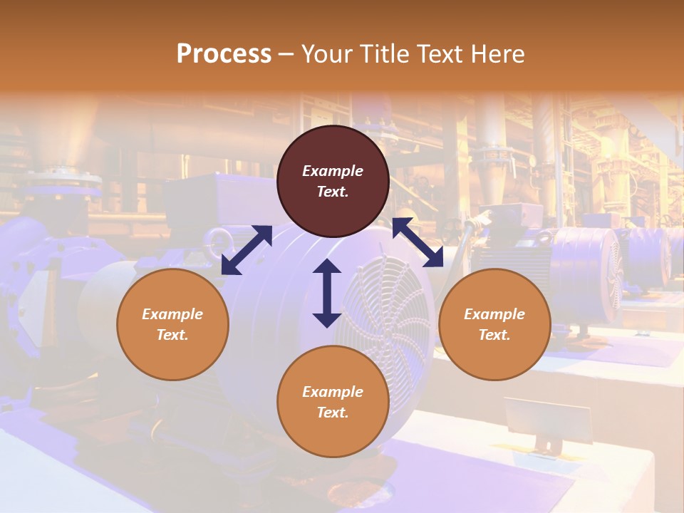 A Large Industrial Power Plant With Blue Pipes PowerPoint Template