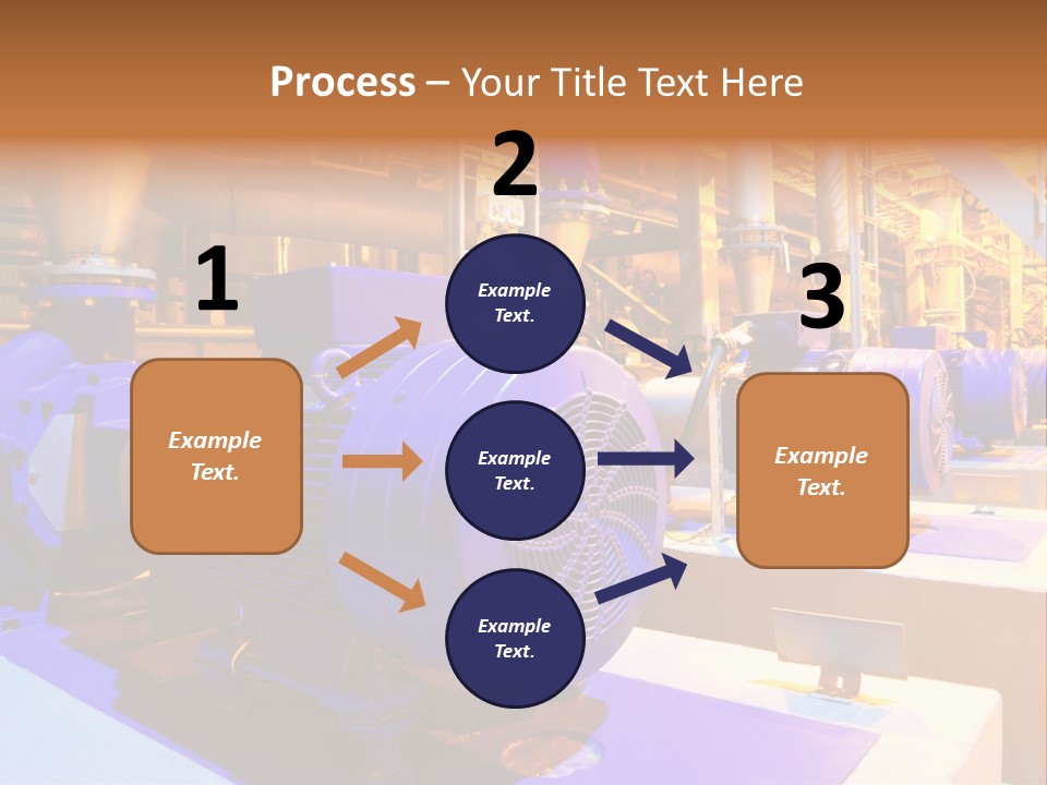 A Large Industrial Power Plant With Blue Pipes PowerPoint Template