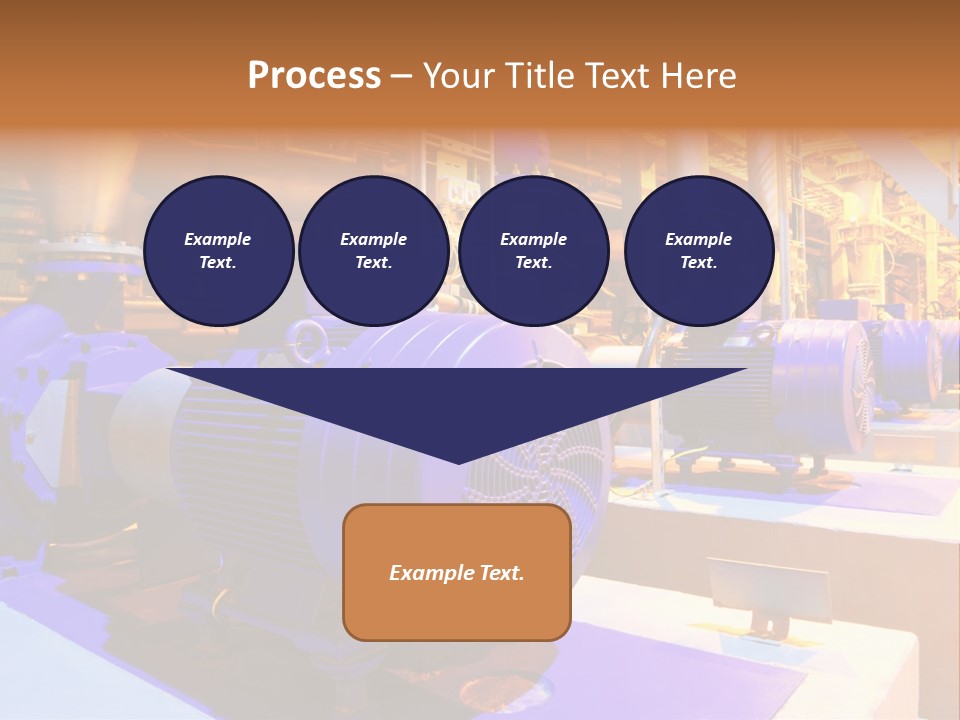 A Large Industrial Power Plant With Blue Pipes PowerPoint Template