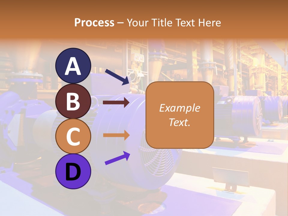 A Large Industrial Power Plant With Blue Pipes PowerPoint Template