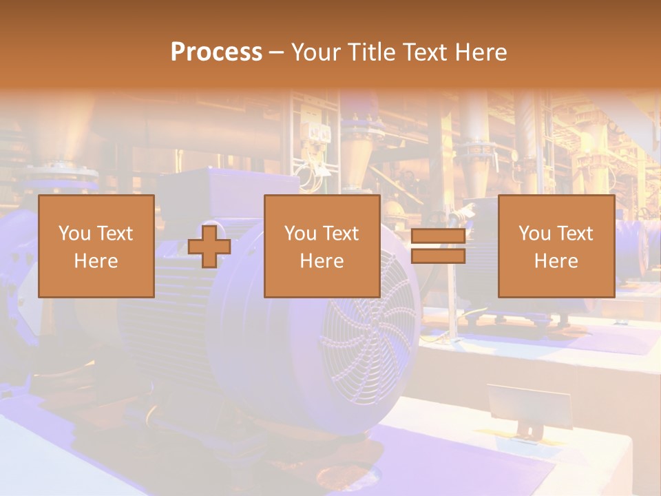 A Large Industrial Power Plant With Blue Pipes PowerPoint Template