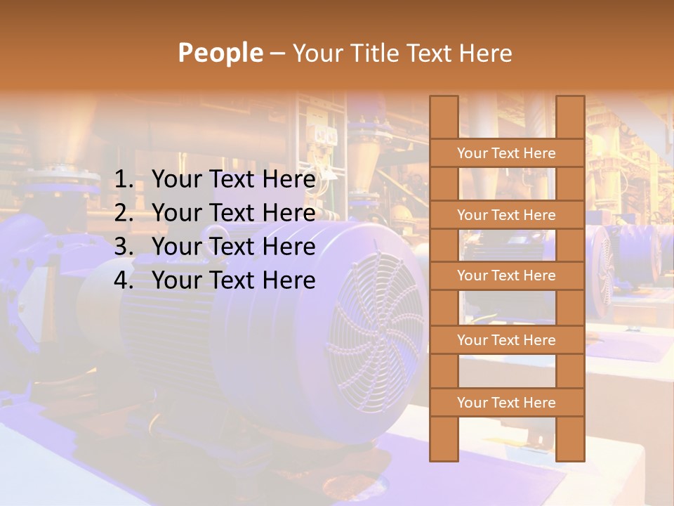 A Large Industrial Power Plant With Blue Pipes PowerPoint Template