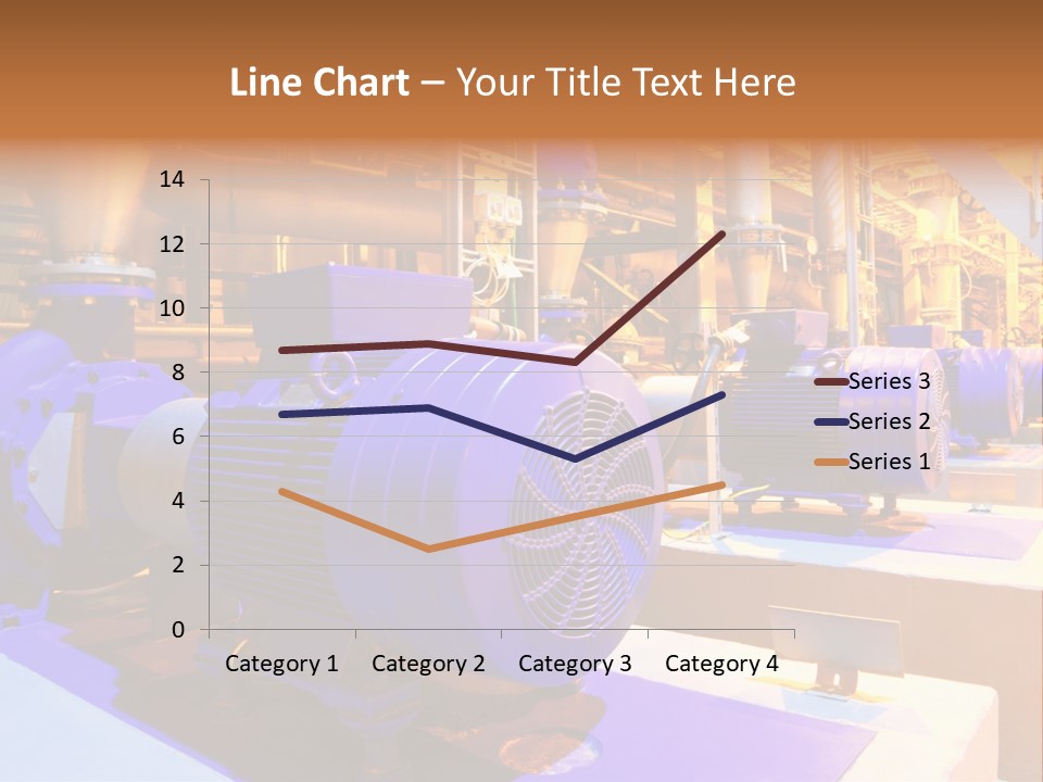 A Large Industrial Power Plant With Blue Pipes PowerPoint Template