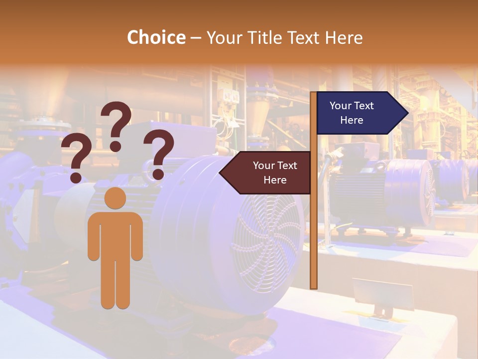 A Large Industrial Power Plant With Blue Pipes PowerPoint Template