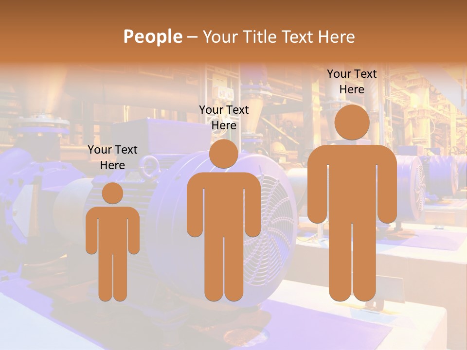 A Large Industrial Power Plant With Blue Pipes PowerPoint Template