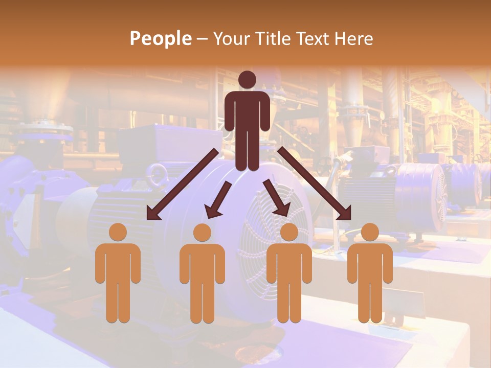 A Large Industrial Power Plant With Blue Pipes PowerPoint Template