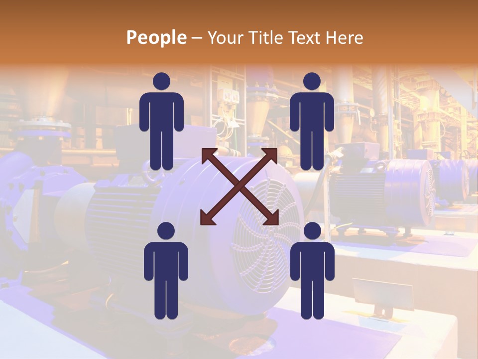 A Large Industrial Power Plant With Blue Pipes PowerPoint Template