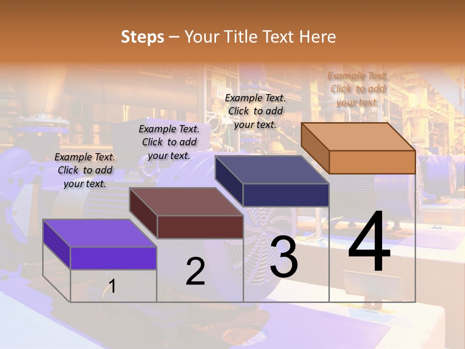 A Large Industrial Power Plant With Blue Pipes PowerPoint Template