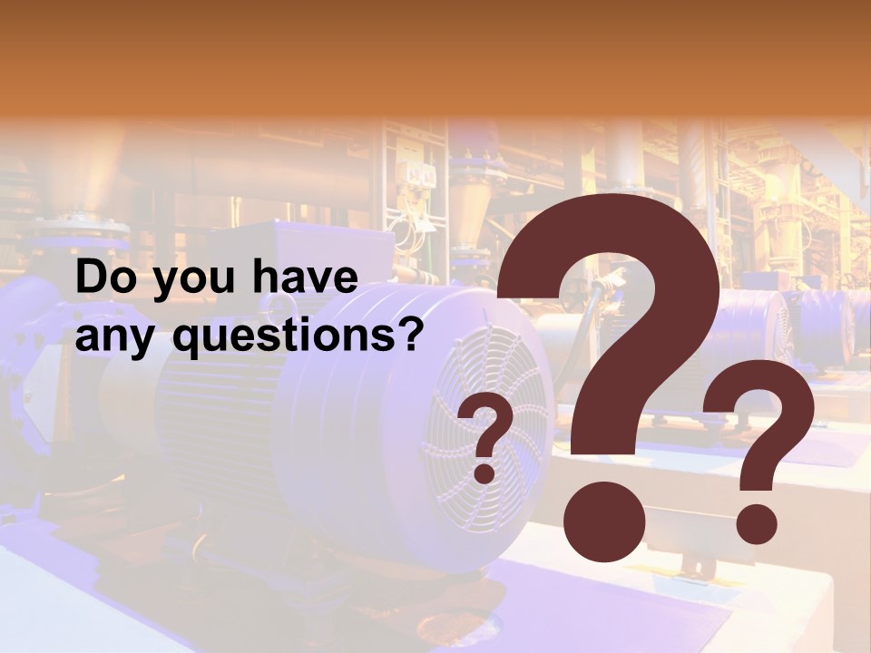 A Large Industrial Power Plant With Blue Pipes PowerPoint Template