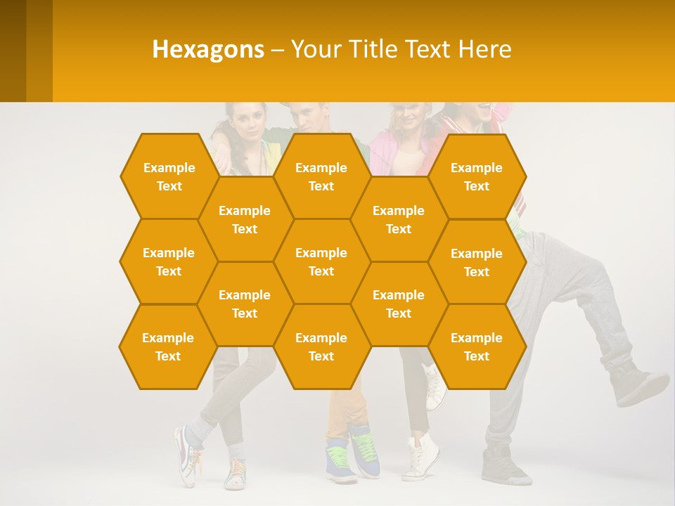 A Group Of Young People Jumping In The Air PowerPoint Template