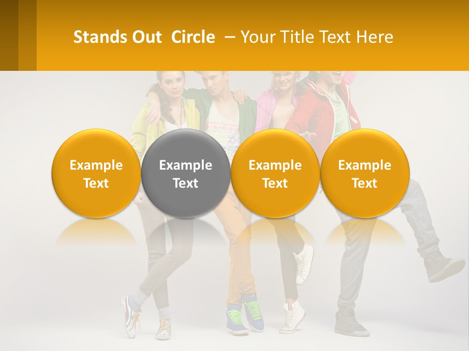 A Group Of Young People Jumping In The Air PowerPoint Template