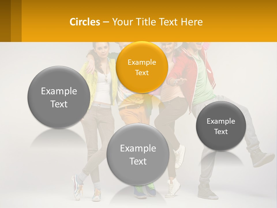 A Group Of Young People Jumping In The Air PowerPoint Template