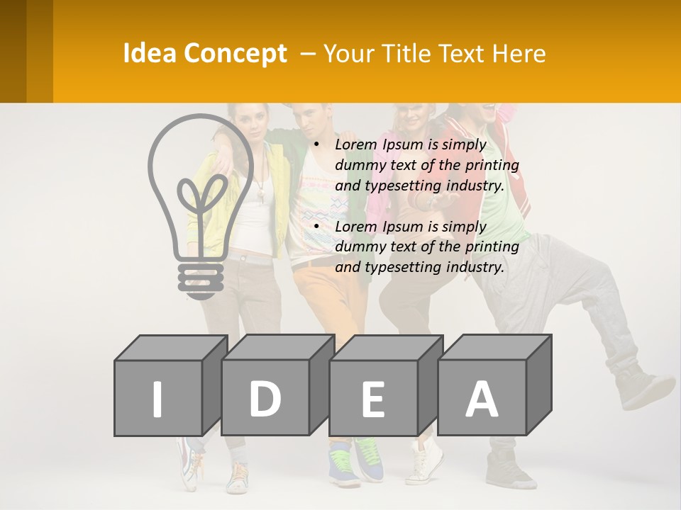 A Group Of Young People Jumping In The Air PowerPoint Template