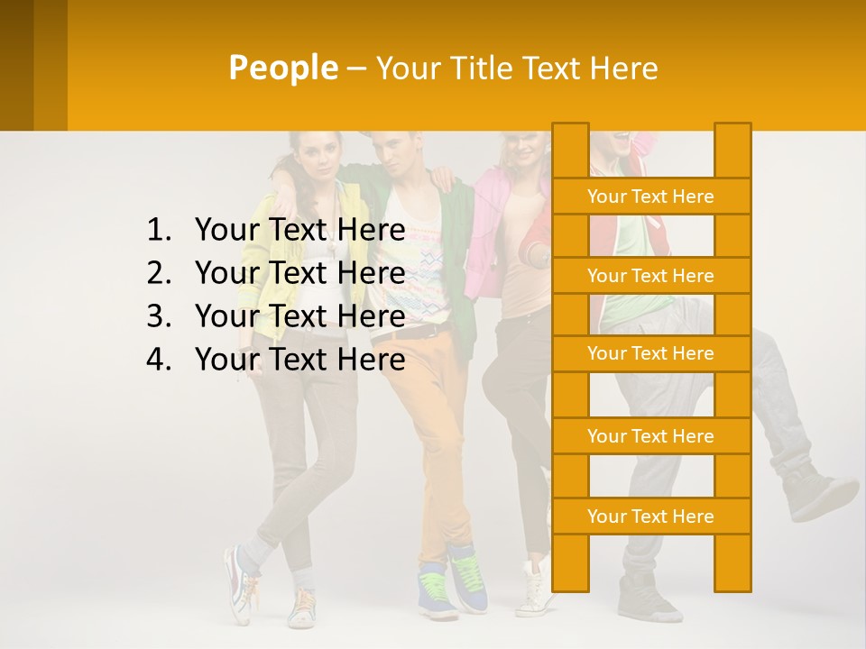 A Group Of Young People Jumping In The Air PowerPoint Template
