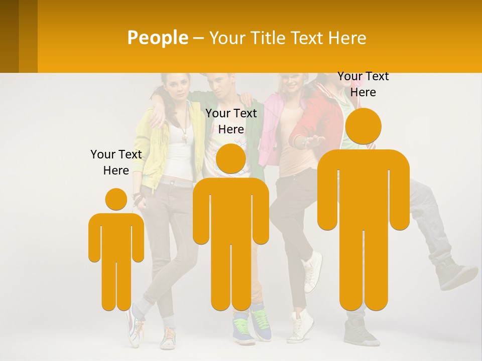 A Group Of Young People Jumping In The Air PowerPoint Template