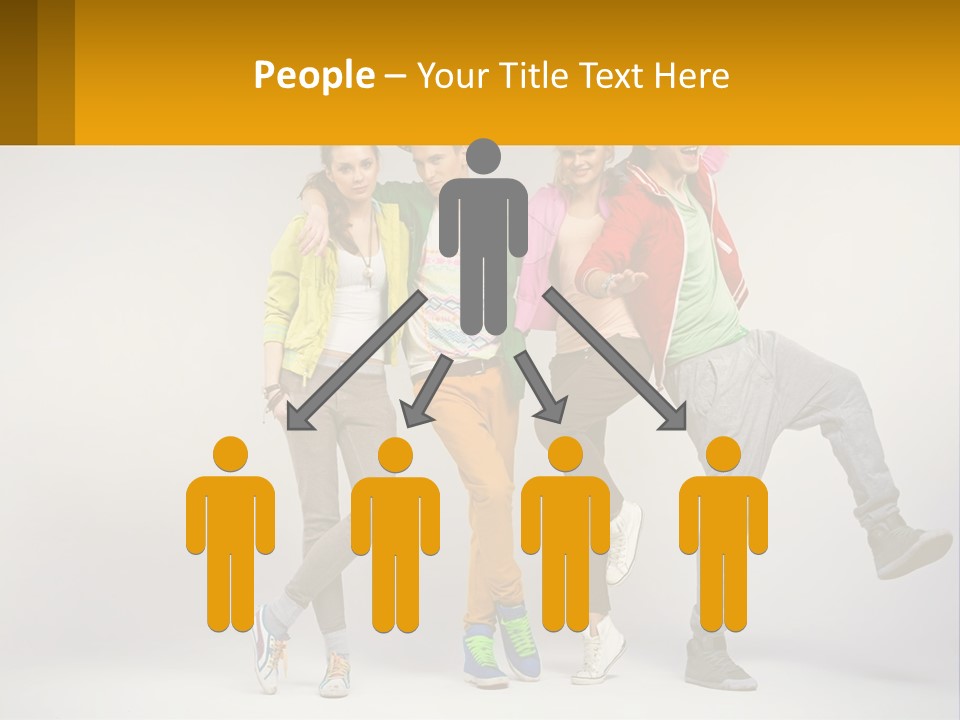 A Group Of Young People Jumping In The Air PowerPoint Template