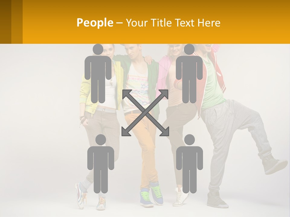 A Group Of Young People Jumping In The Air PowerPoint Template