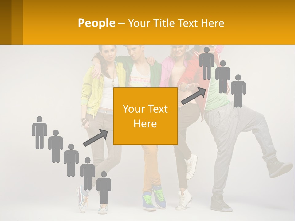 A Group Of Young People Jumping In The Air PowerPoint Template