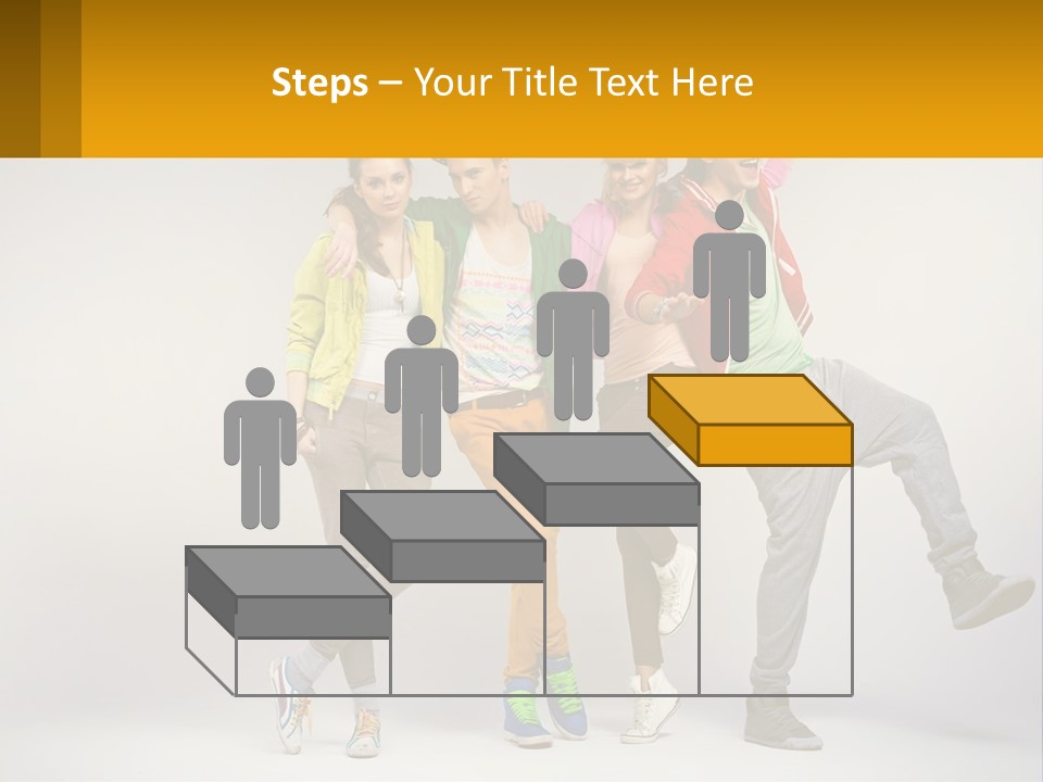 A Group Of Young People Jumping In The Air PowerPoint Template