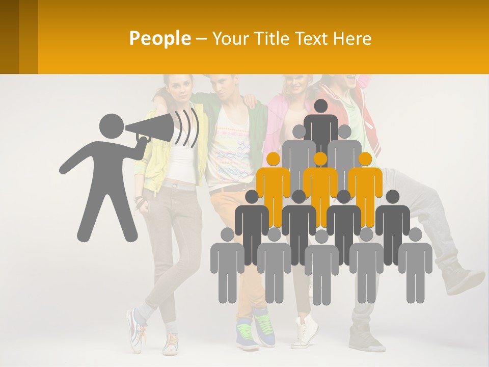 A Group Of Young People Jumping In The Air PowerPoint Template
