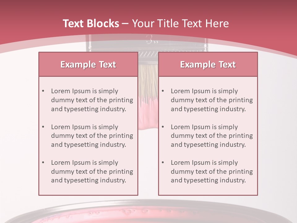 A Paintbrush With A Pink And Yellow Paint On It PowerPoint Template