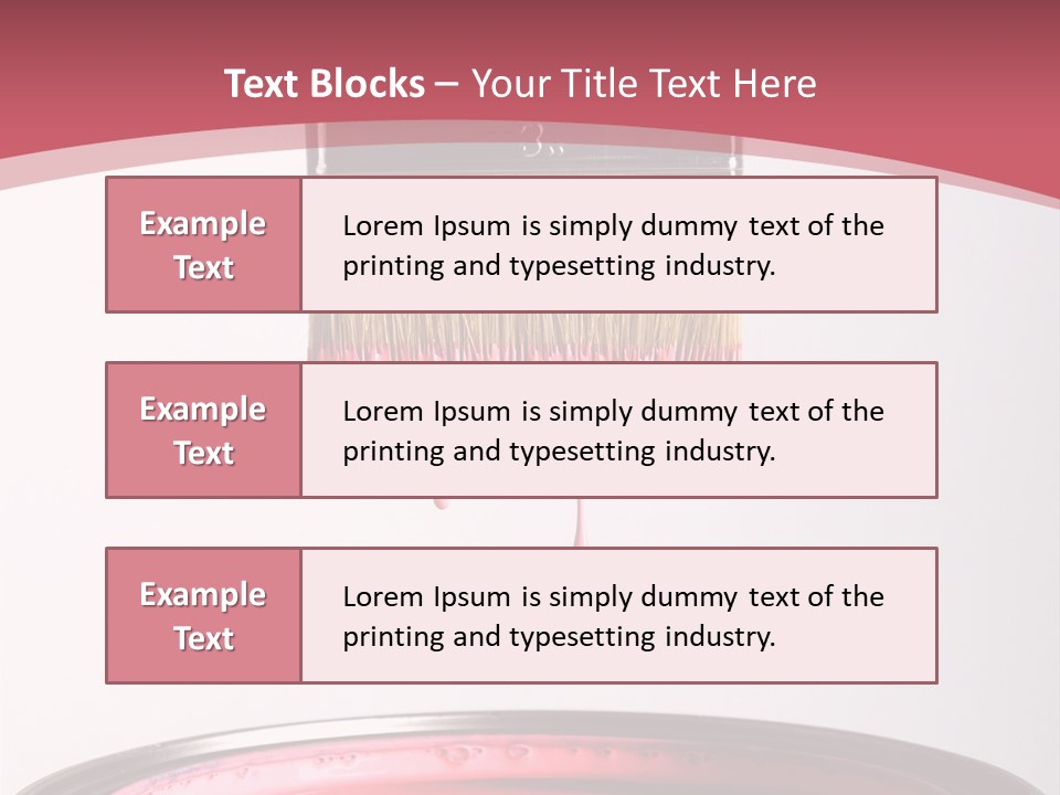 A Paintbrush With A Pink And Yellow Paint On It PowerPoint Template