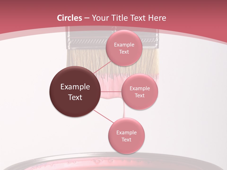 A Paintbrush With A Pink And Yellow Paint On It PowerPoint Template