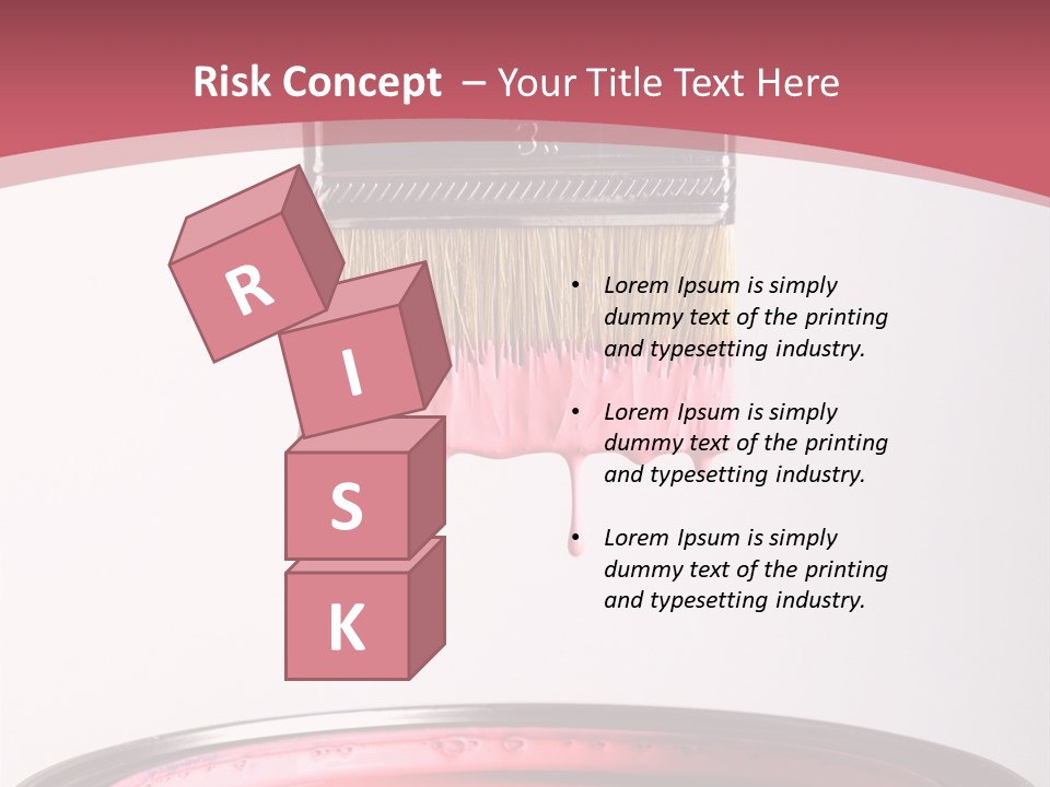 A Paintbrush With A Pink And Yellow Paint On It PowerPoint Template