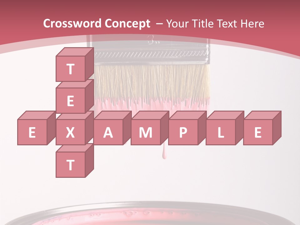 A Paintbrush With A Pink And Yellow Paint On It PowerPoint Template