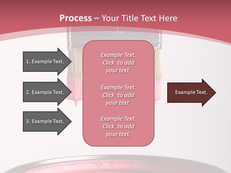 A Paintbrush With A Pink And Yellow Paint On It PowerPoint Template